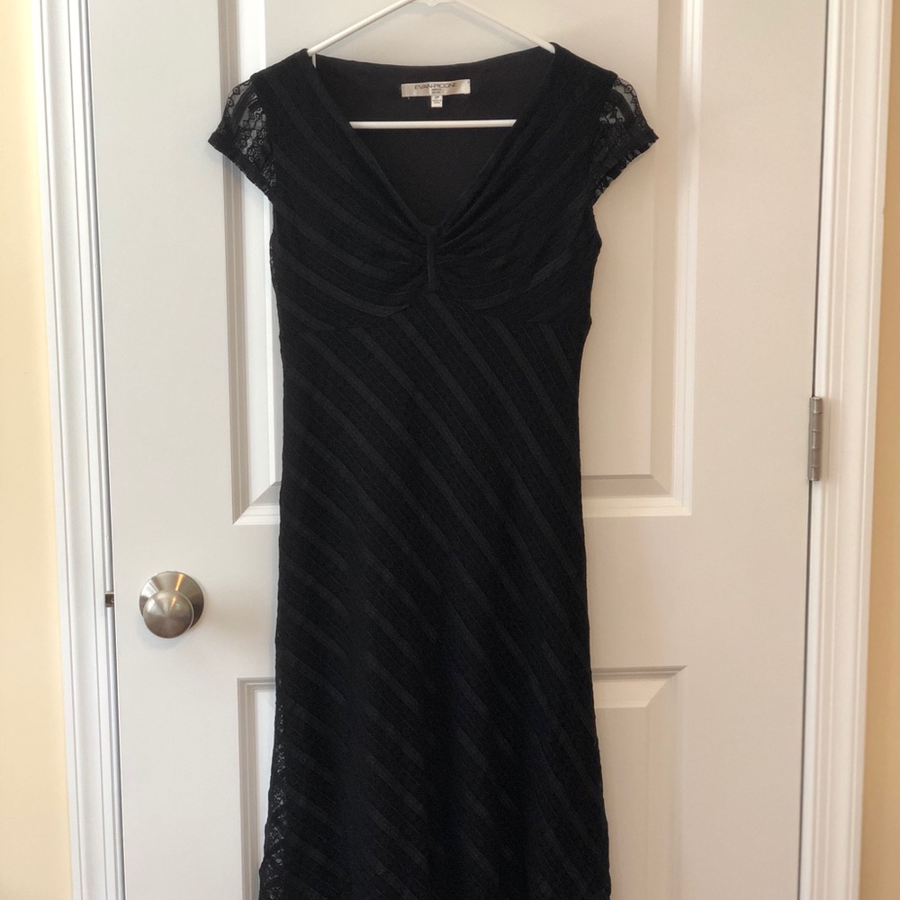 Evan Picone Lace Black Dress